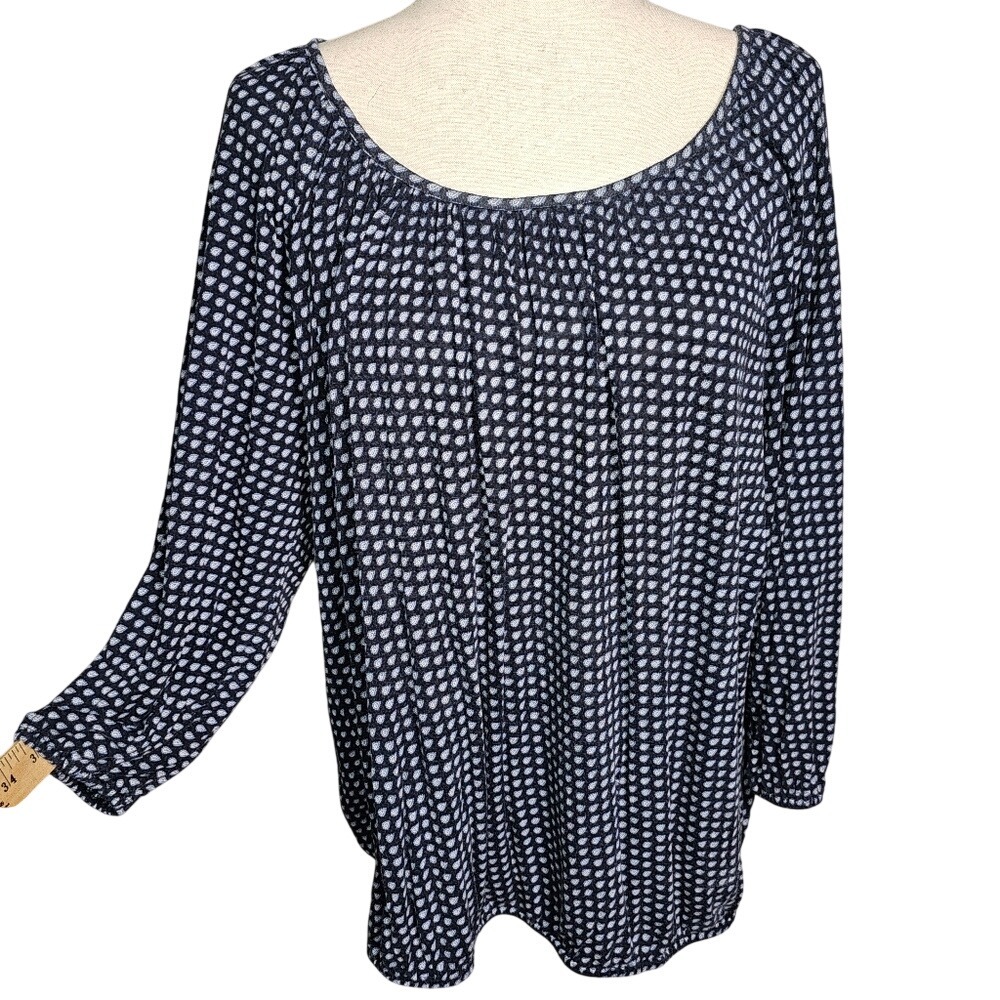 Michael Kors 100% Viscose Casual Scoop Neck Blouse Print top Micro Paisley XL